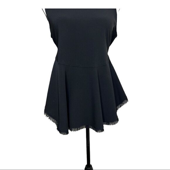 ELIZABETH AND JAMES Black Merlyn Peplum Blouse. Sleeveless. NWOT - Picture 4 of 8